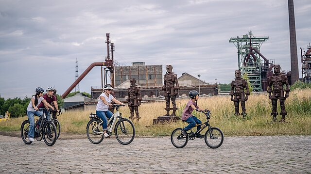 Familie auf Rädern