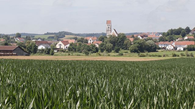 Felder und Dorflandschaft, Ilmmünster