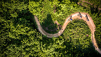 Vogelperspektive auf Single Trail